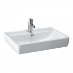 Praustuvas-dubuo LAUFEN PRO 650x480x115 mm, nušlifuota apačia, su 1 anga maišytuvui viduryje 